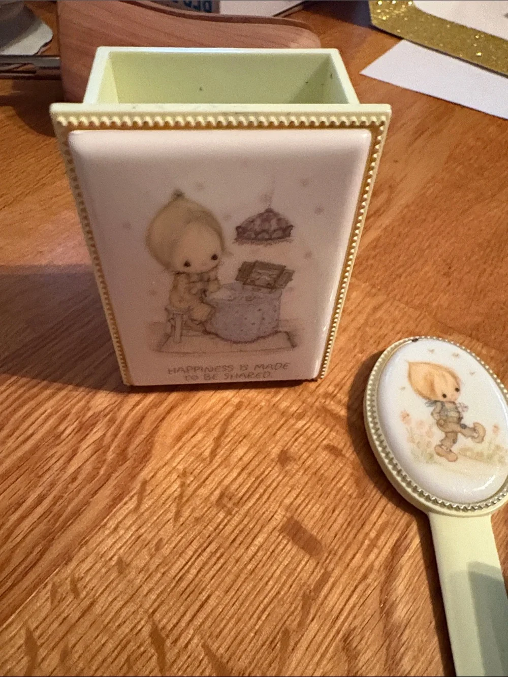 Vintage Precious Moments 5 piece desk set 1970’s
